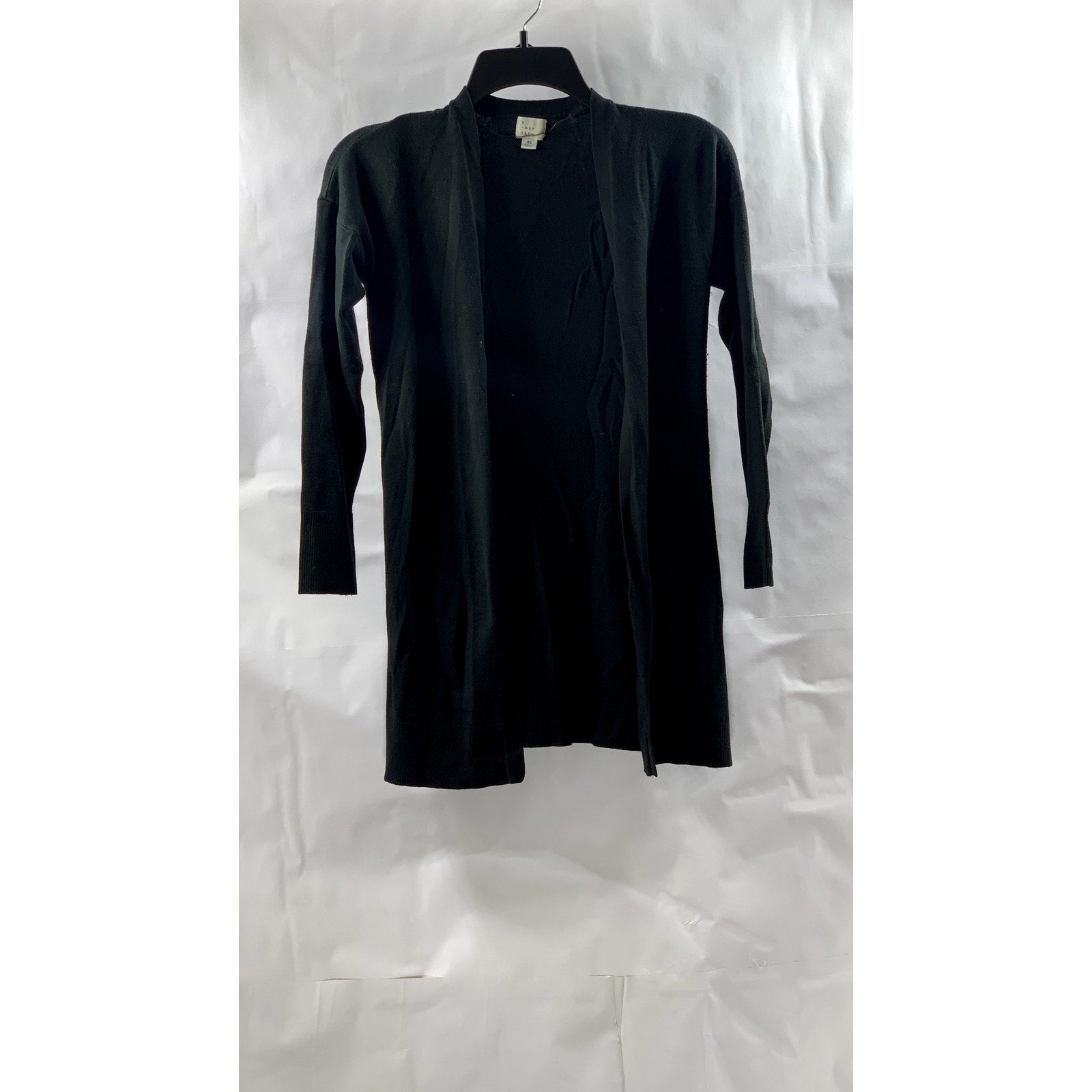 A NEW DAY X TARGET Women's Black Open-Front Knit Long Sleeve Cardigan SZ XS