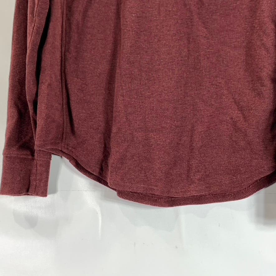 EDDIE BAUER Men's Red Wild River Thermal Henley Long Sleeve Shirt SZ M