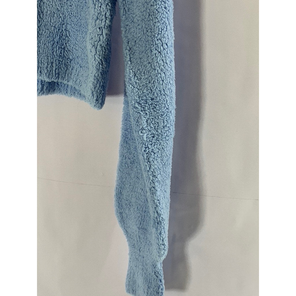 MOM MADE Women's Light Blue Knit Mock-Neck Pullover Sweater SZ S