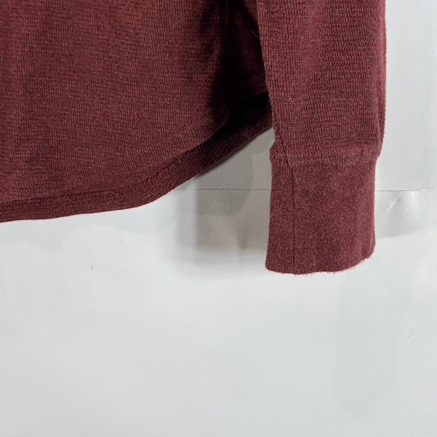 EDDIE BAUER Men's Red Wild River Thermal Henley Long Sleeve Shirt SZ M