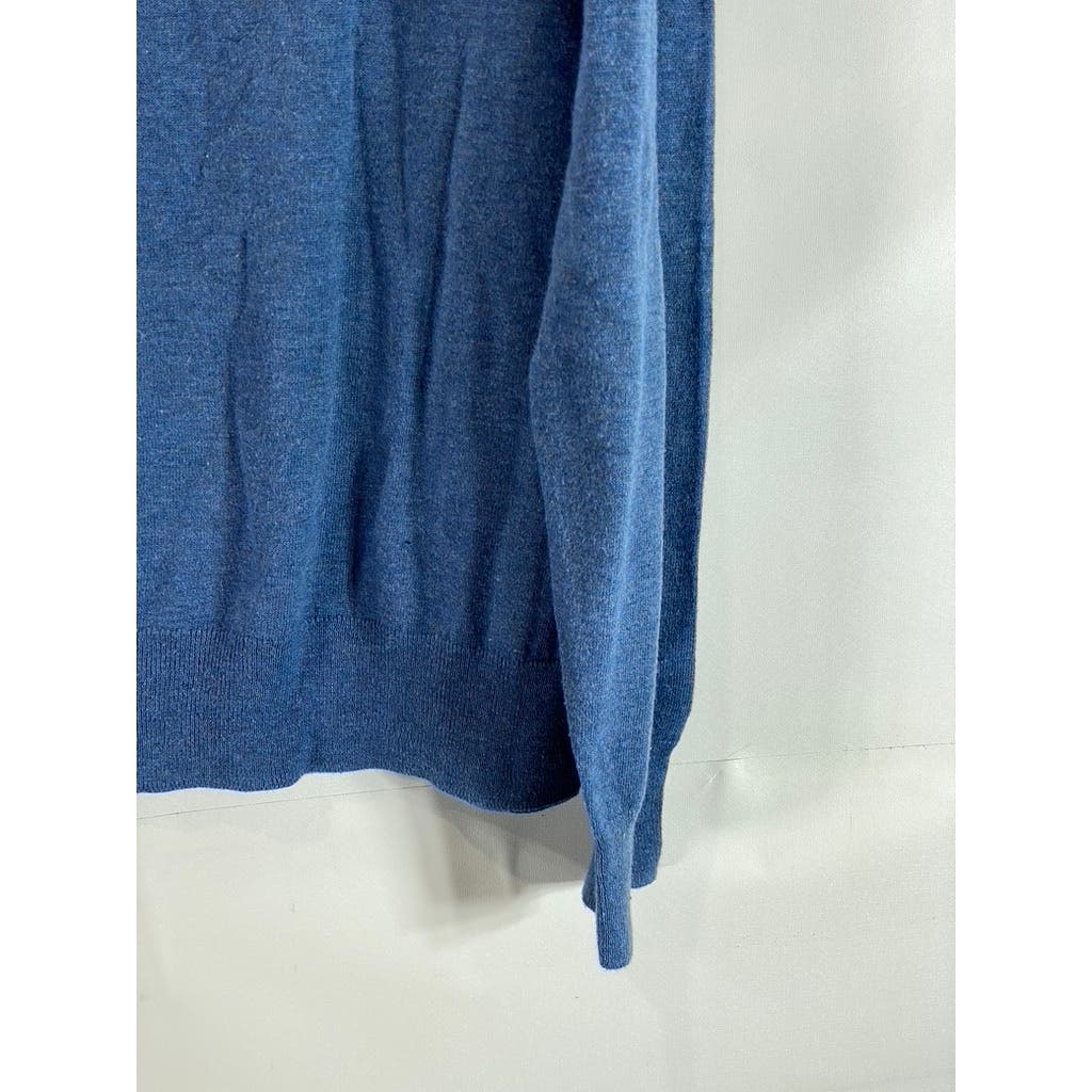 J.CREW Men's Blue Crewneck Cotton-Blend Pullover Sweater SZ XL