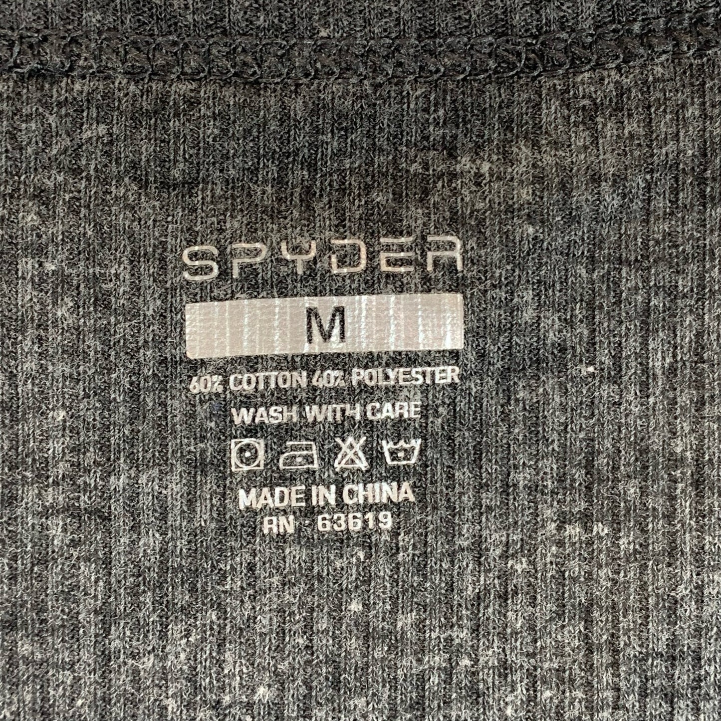 SPYDER Men's Dark Gray Crewneck Ribbed Lightweight Tank SZ M