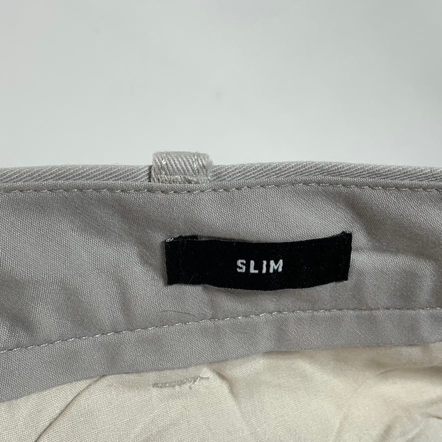 J.CREW Men's Light Gray Mercantile Flex Slim-Fit Four-Pocket Pants SZ 31X30