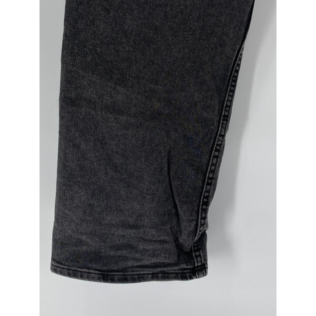 GAP Women's Tall Washed Black Mid-Rise 90's Loose Straight-Leg Jeans SZ 28/6