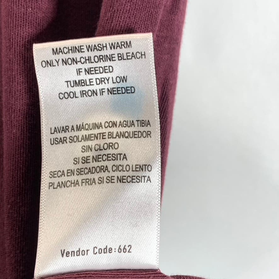 TAHARI Men's Burgundy Cotton Short Sleeve Polo Shirt SZ L