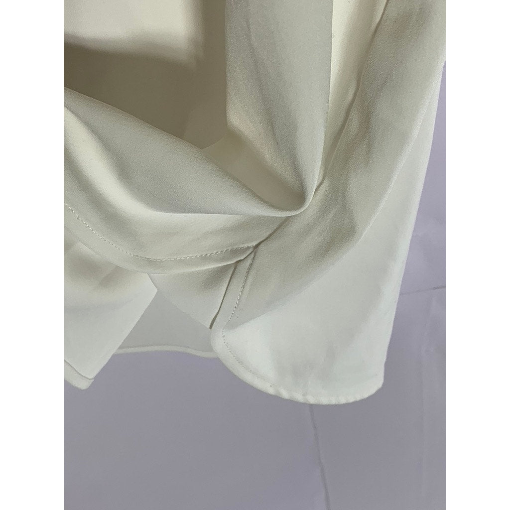 ABS By Allen Schwartz Women’s White/Black Crewneck Casual Tank Dress SZ S