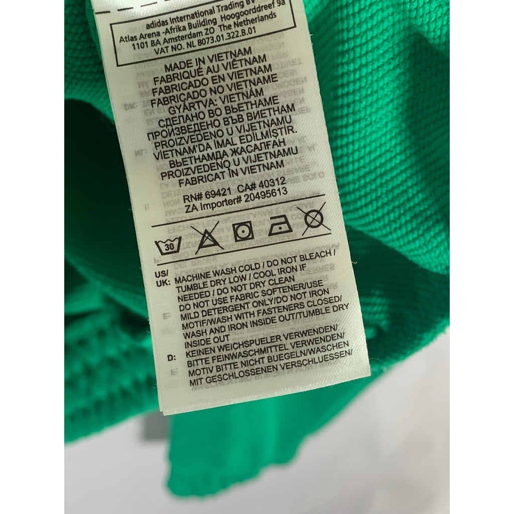 REEBOK CLASSIC Unisex Green/Black Vector Stand Collar Zip-Up Jacket SZ L