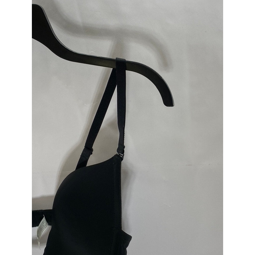 EXCLUSIVE OF TRIMS Women's Black Strap Scooped Bra SZ 36 C