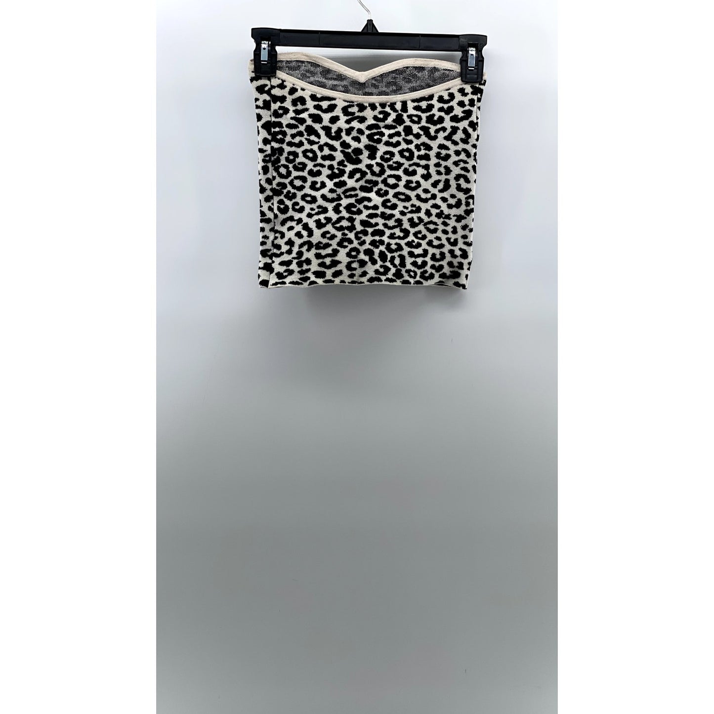 EXPRESS Women's Black-White Animal Print Strapless Sweater Tube Top SZ XS