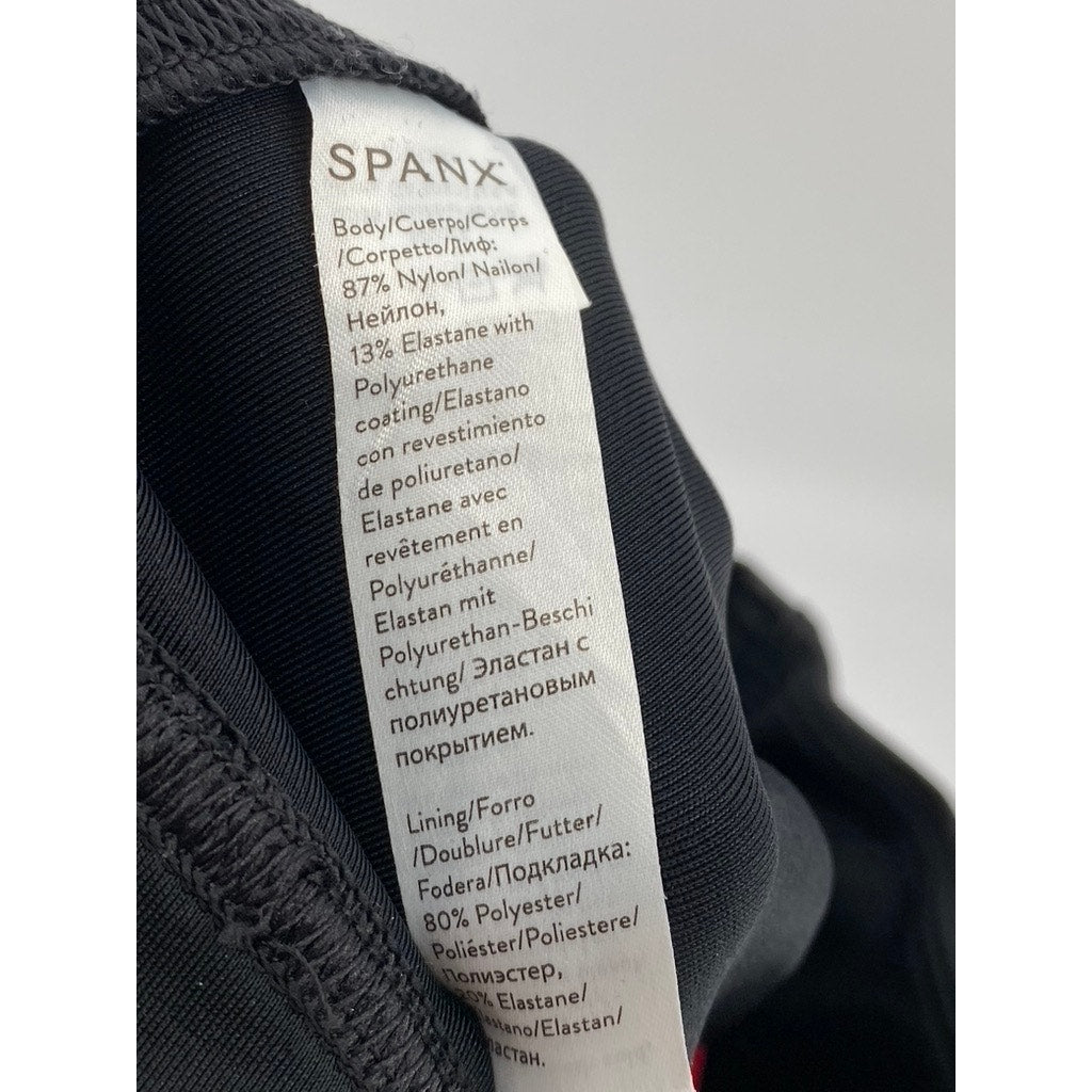 SPANX BY SARA BLAKELY Women's Black Faux Leather Pull-On Ankle Leggings SZ S