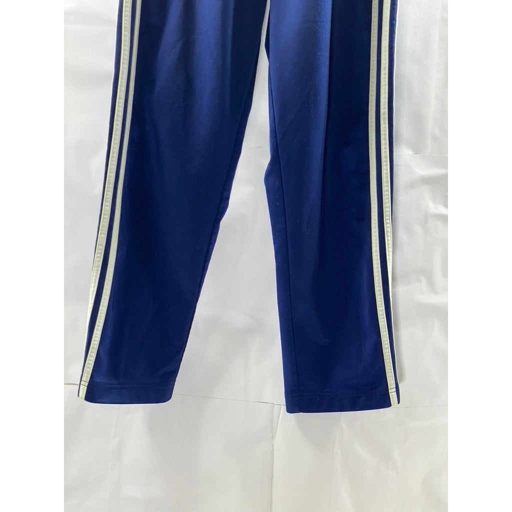 ADIDAS Women's Blue-White 3-Stripe Elastic Waist Adibreak Pull-On Pant SZ S