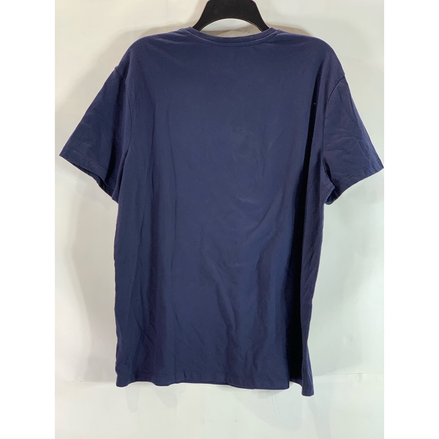 GOODFELLOW & CO Men's Navy Solid Crewneck Standard-Fit Short Sleeve Shirt XL