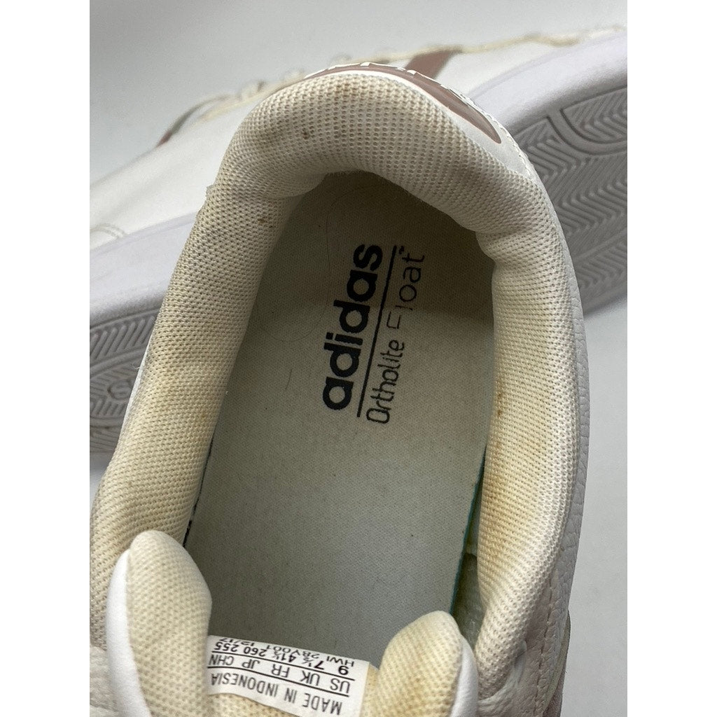 ADIDAS Women's White-Rose Gold Ortholite Float Lace-Up Casual Sneakers SZ 9