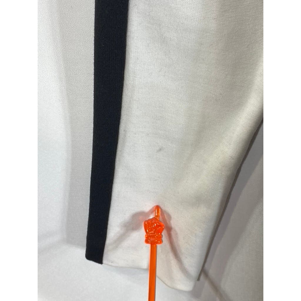 NARCISO RODRIGUEZ Women's Black/White Color Block Sheath Long Sleeve Dress SZ M