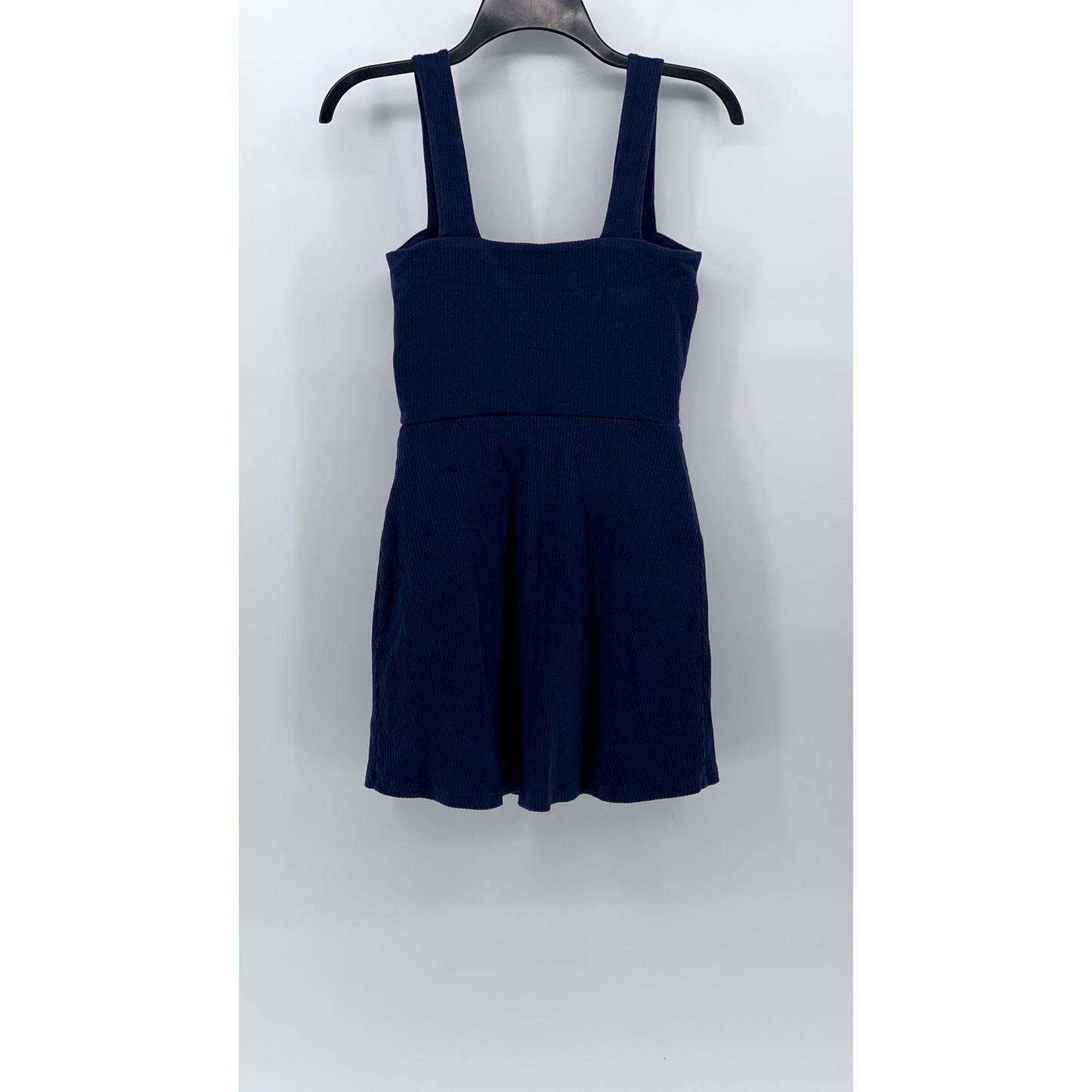 PINK Women's Navy Blue Straight-Neck Sleeveless Short Lined A-Line Dress SZ S