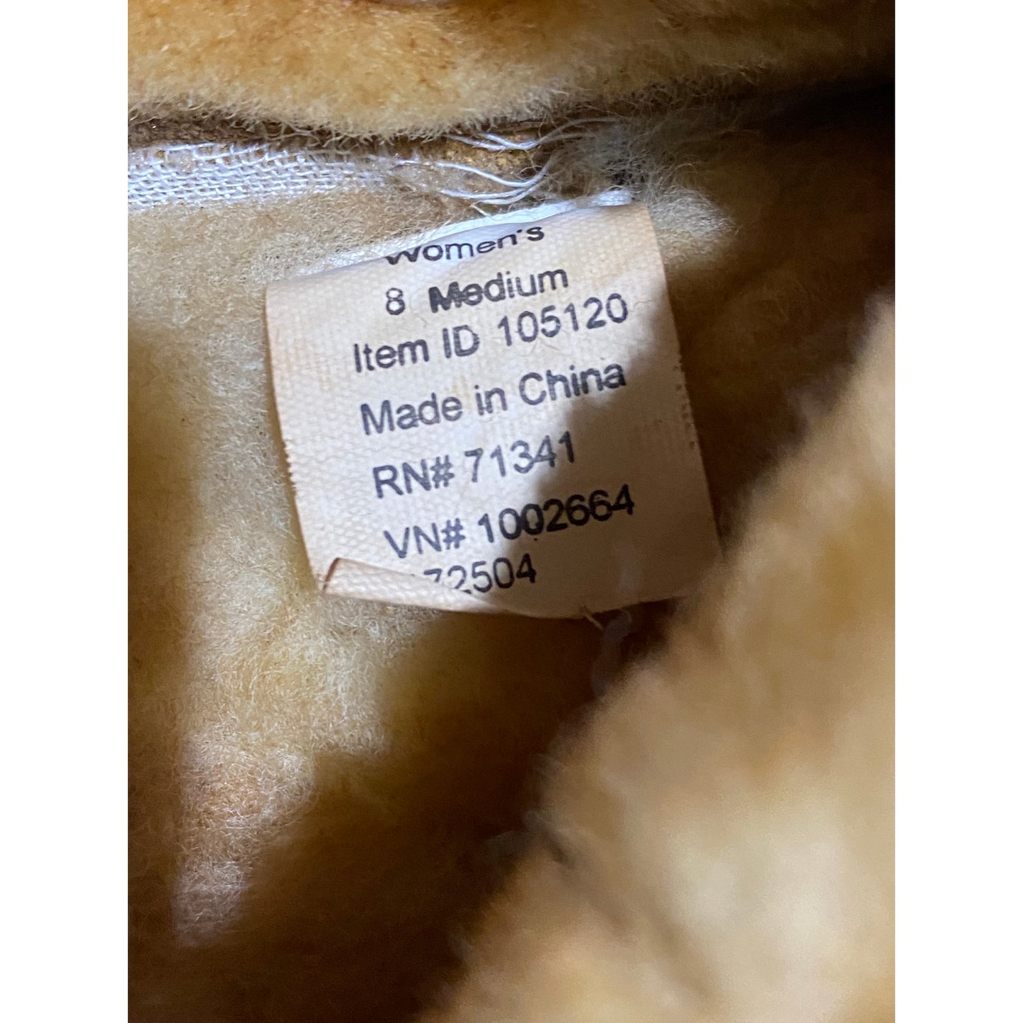 L.L. BEAN Women's Tan Wicked Good Moccasin Suede Shearling Slippers SZ 8