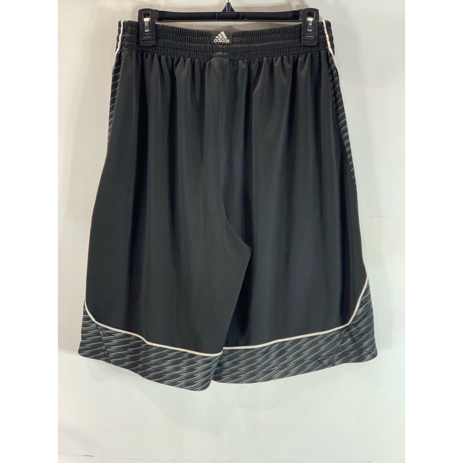 ADIDAS Men's Black Edge Shookwave Elastic Waist Pull-On Basketball Shorts SZ M