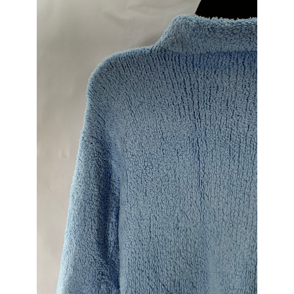 MOM MADE Women's Light Blue Knit Mock-Neck Pullover Sweater SZ S