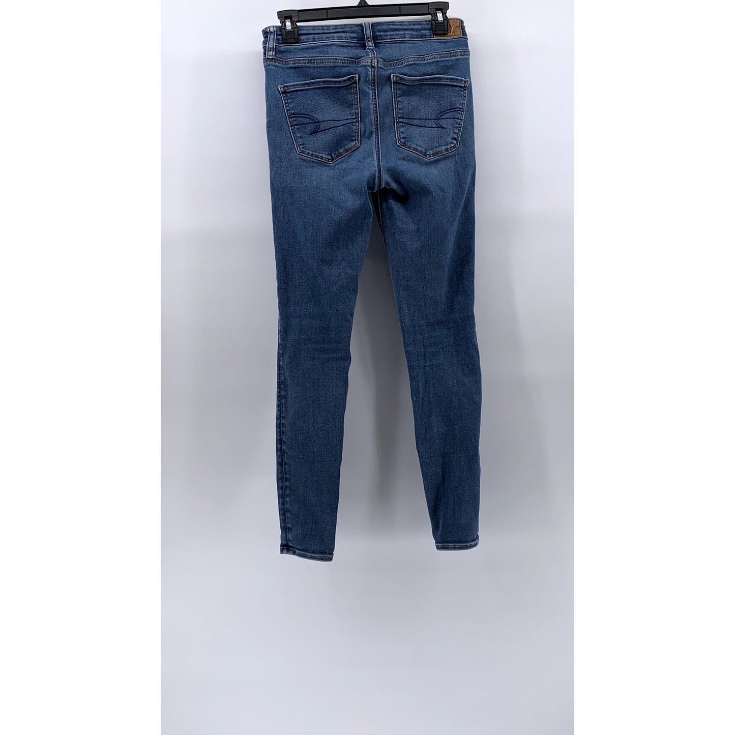 AMERICAN EAGLE Women's Medium Blue Wash Next Level Stretch Hi-Rise Jeggings SZ 4