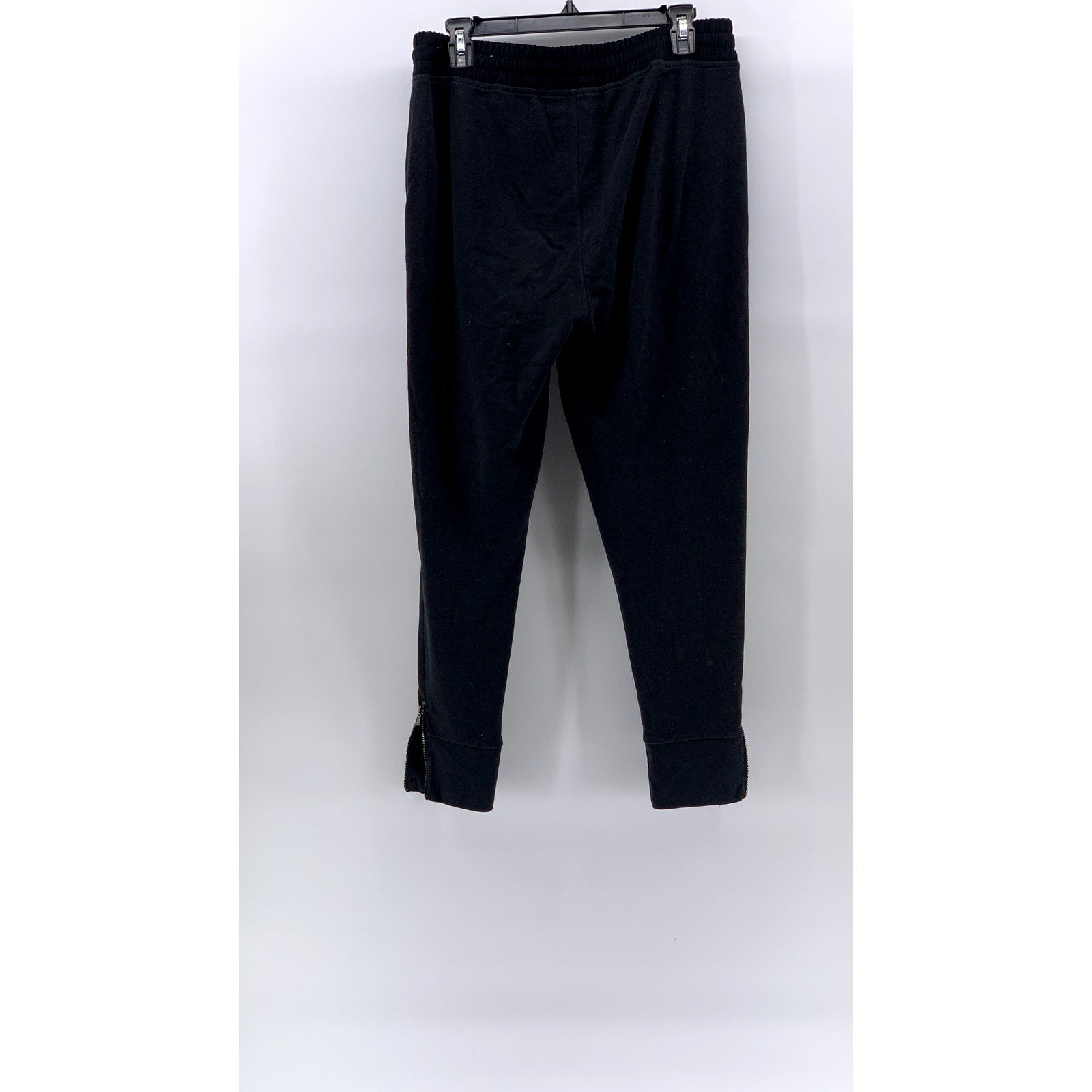 ABERCROMBIE & FITCH Men's Black Drawstring Zipper-Hem Pull-On Sweatpants SZ M