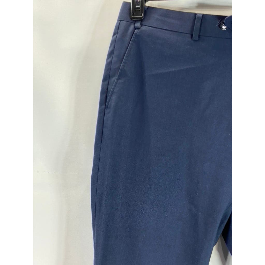 PERRY ELLIS PORTFOLIO Men's Navy Flat Front Dress Pants SZ 36X30