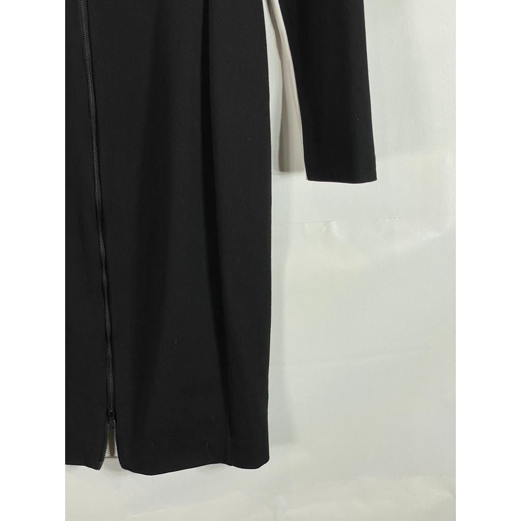 NARCISO RODRIGUEZ Women's Black/White Color Block Sheath Long Sleeve Dress SZ M