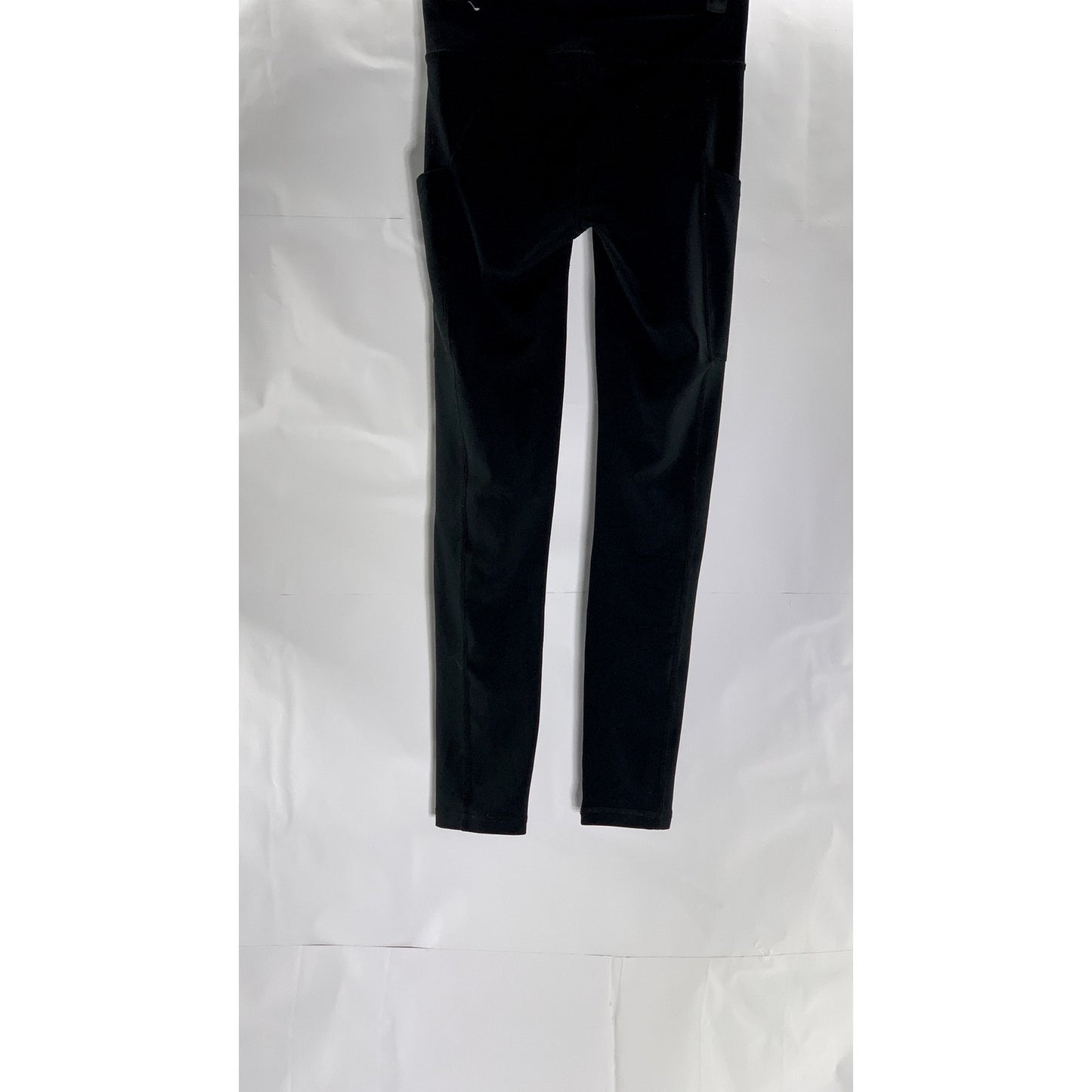 AEROPOSTALE Women's Black Solid High-Rise Tech Pocket Pull-On Leggings SZ S