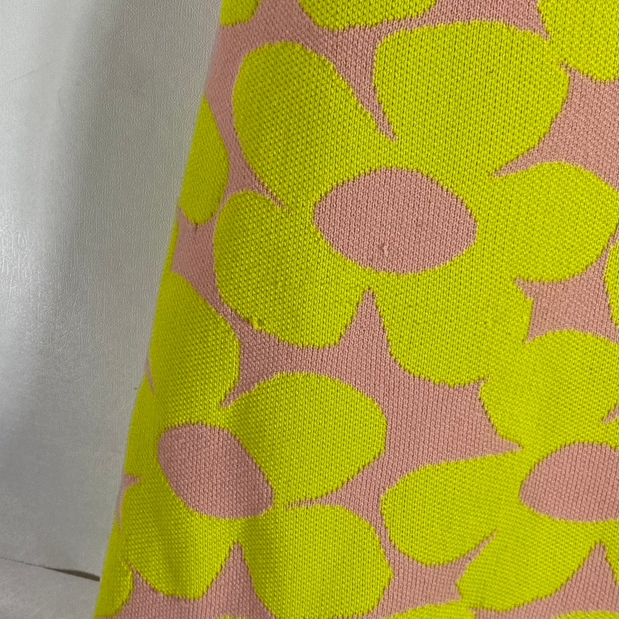 ZARA Women's Yellow/Pink Floral Square-Neck A-Line Mini Dress SZ S