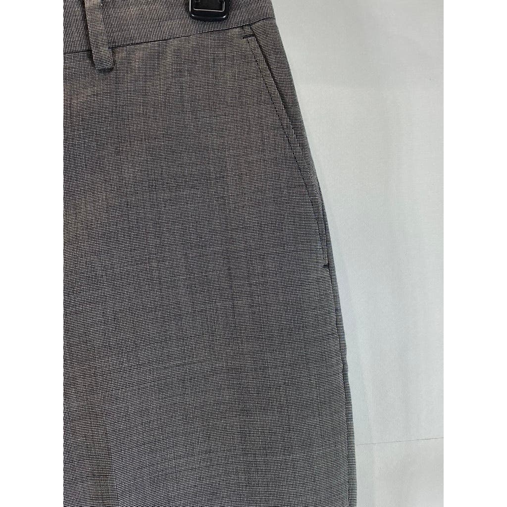 PRONTO UOMO Men's Black Modern-Fit Flat Front Wool Dress Pants SZ 39X30