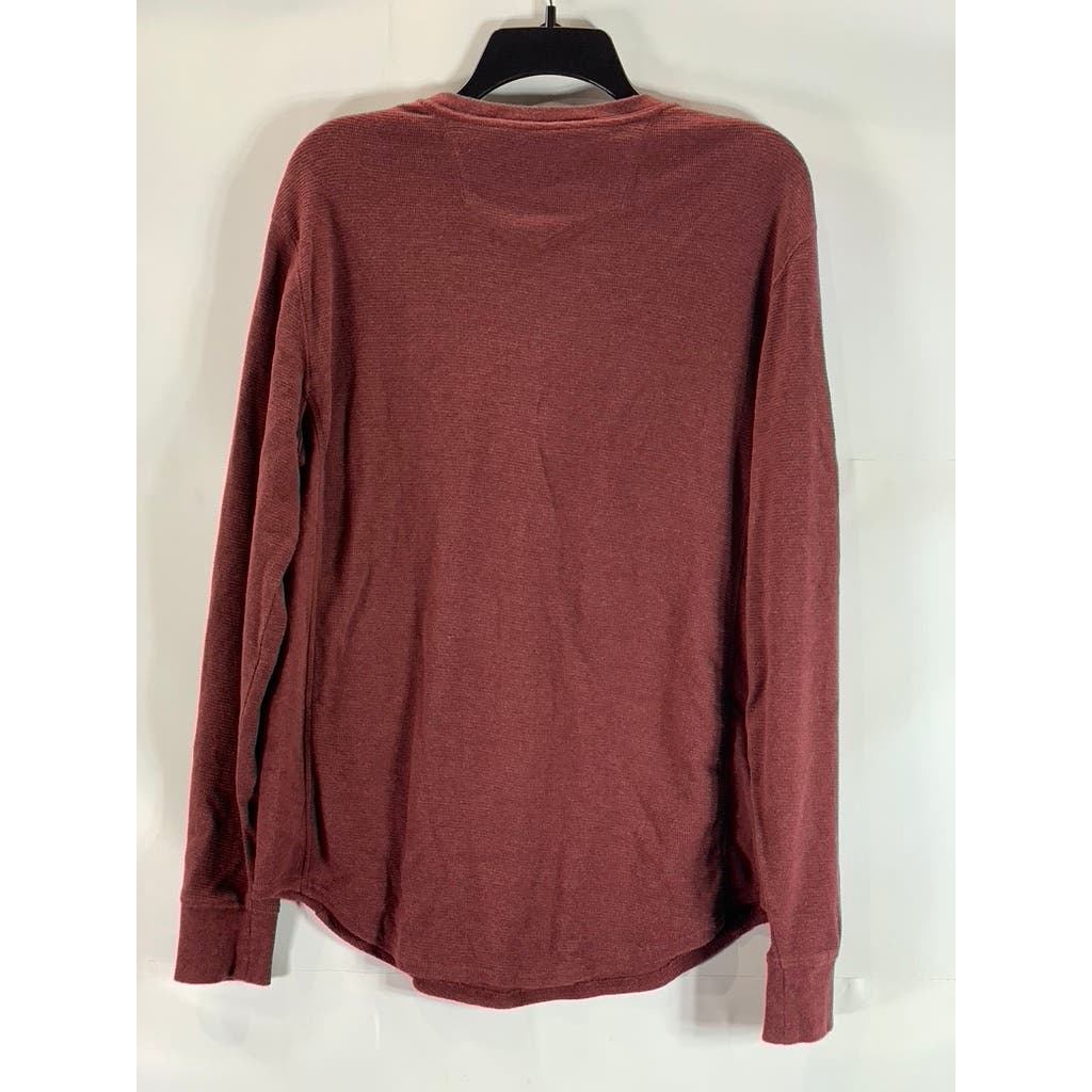 EDDIE BAUER Men's Red Wild River Thermal Henley Long Sleeve Shirt SZ M