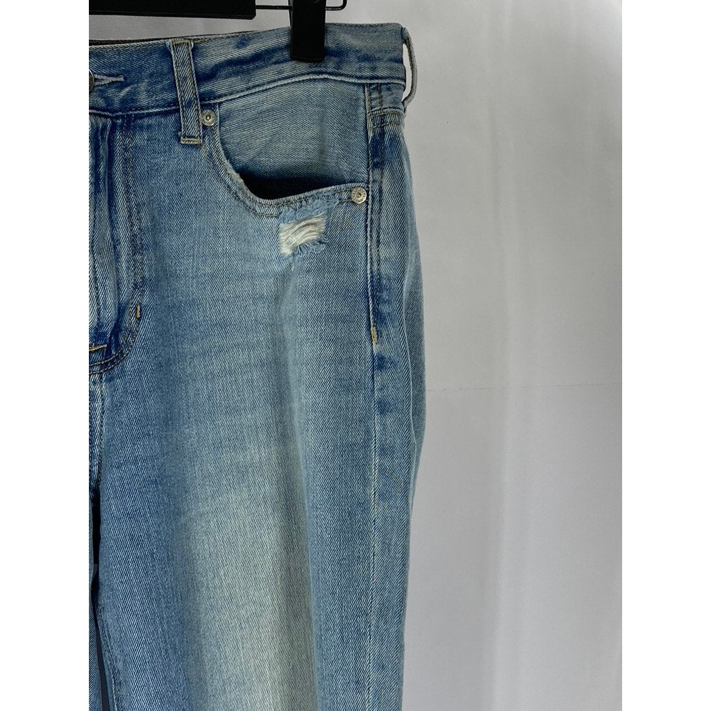 AMERICAN EAGLE Women's Light Blue Regular-Fit Distressed Skinny-Leg Jean SZ 4