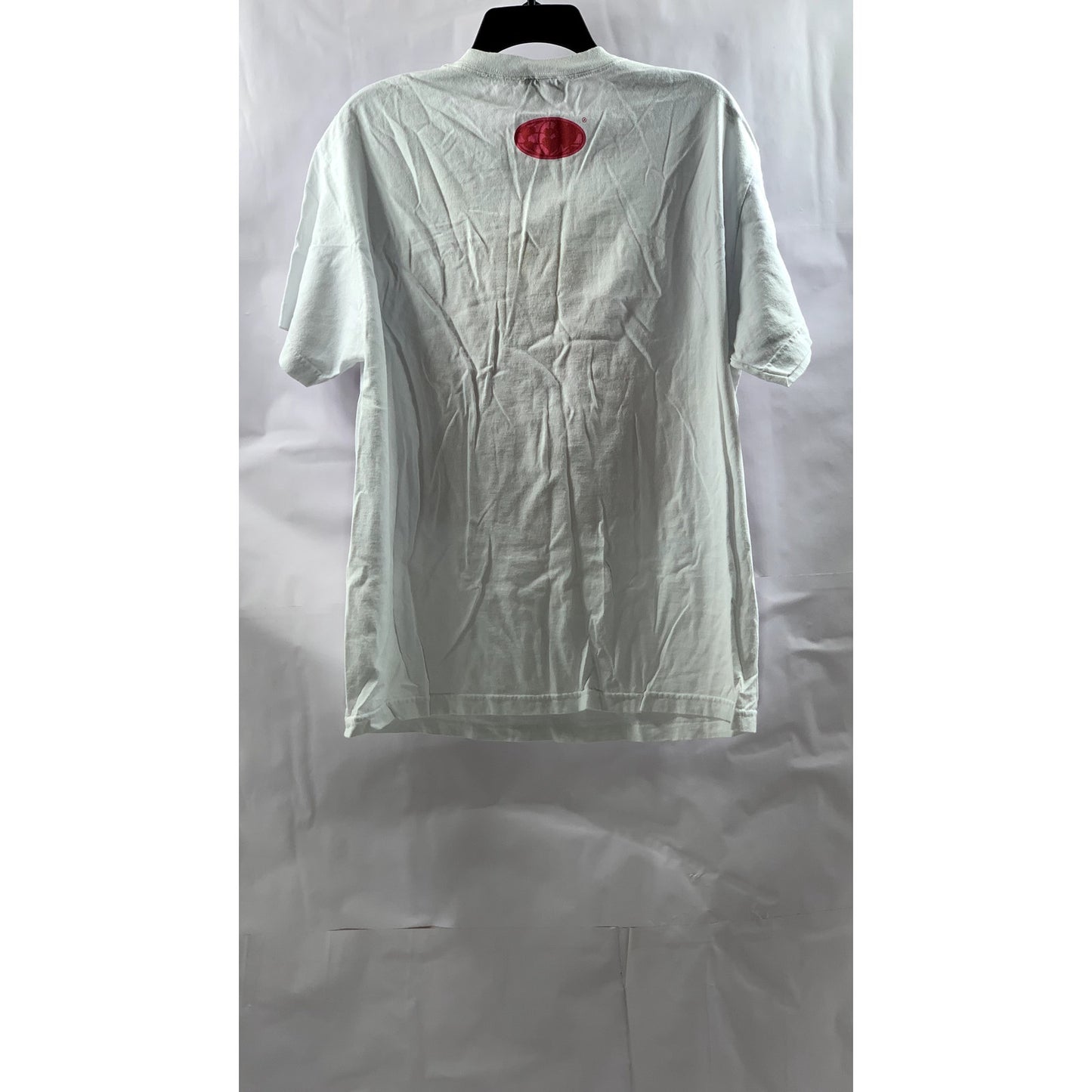 SSOP Men's White-Red DJ Graphic Crewneck Short Sleeve T-Shirt SZ L
