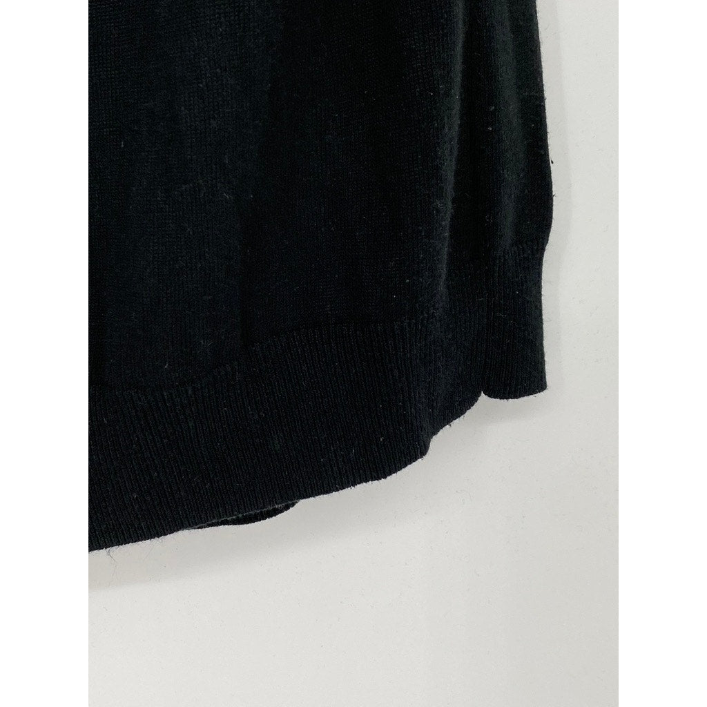 TALULA BABATON Women's Black Solid Knit With Cashmere Short Sleeve Top SZ S