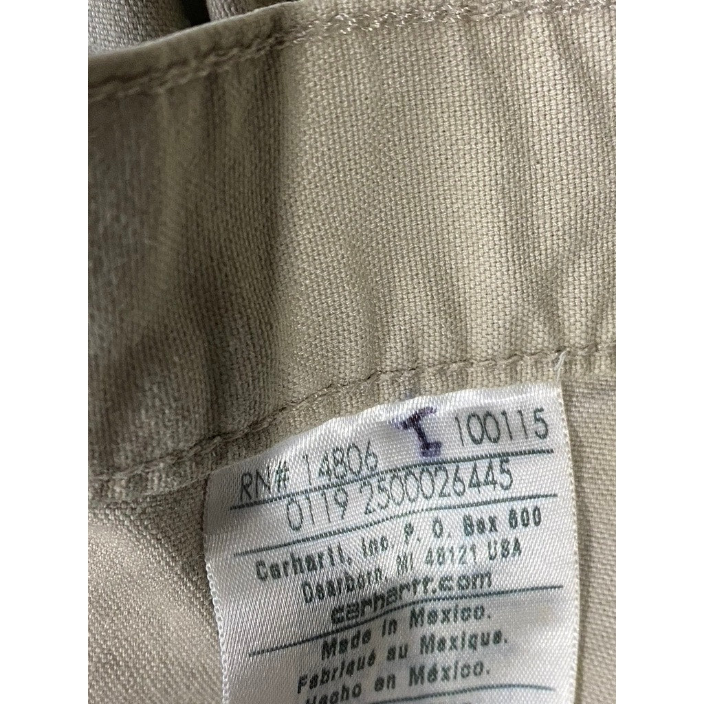 CARHARTT Men's B151 Tan Loose Original Fit Canvas Utility Work Pant SZ 38X32