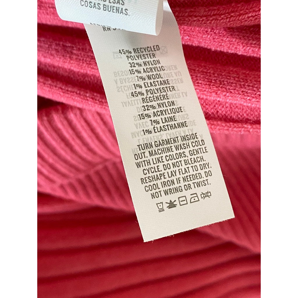 AERIE Women's Dark Pink Take Charge Pull-On Ribbed Flare Sweater Mini Skirt SZ M
