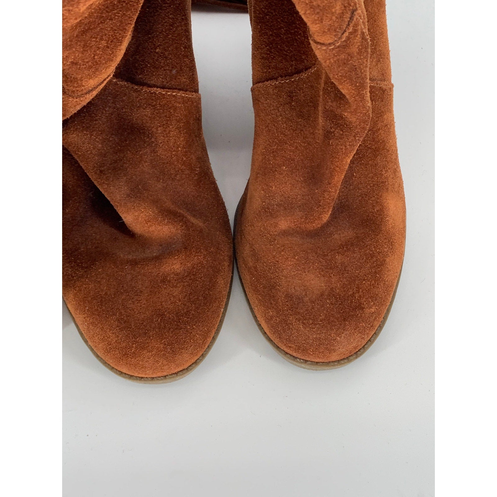 DR. SCHOLL'S Women's Cognac Leather Lydia Round-Toe Knee-High Boots SZ 7.5