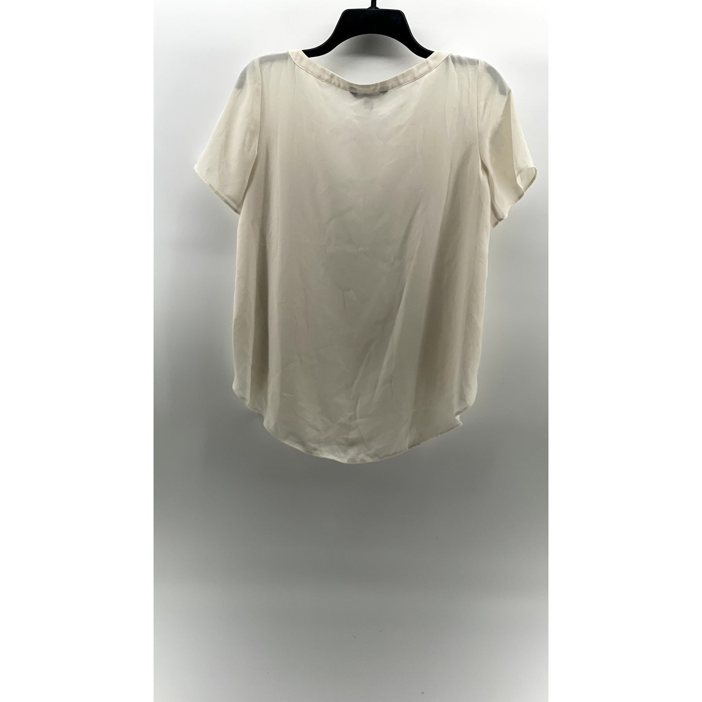 BANANA REPUBLIC Women's Petite Cream Crewneck Short Sleeve Blouse SZ XS/P