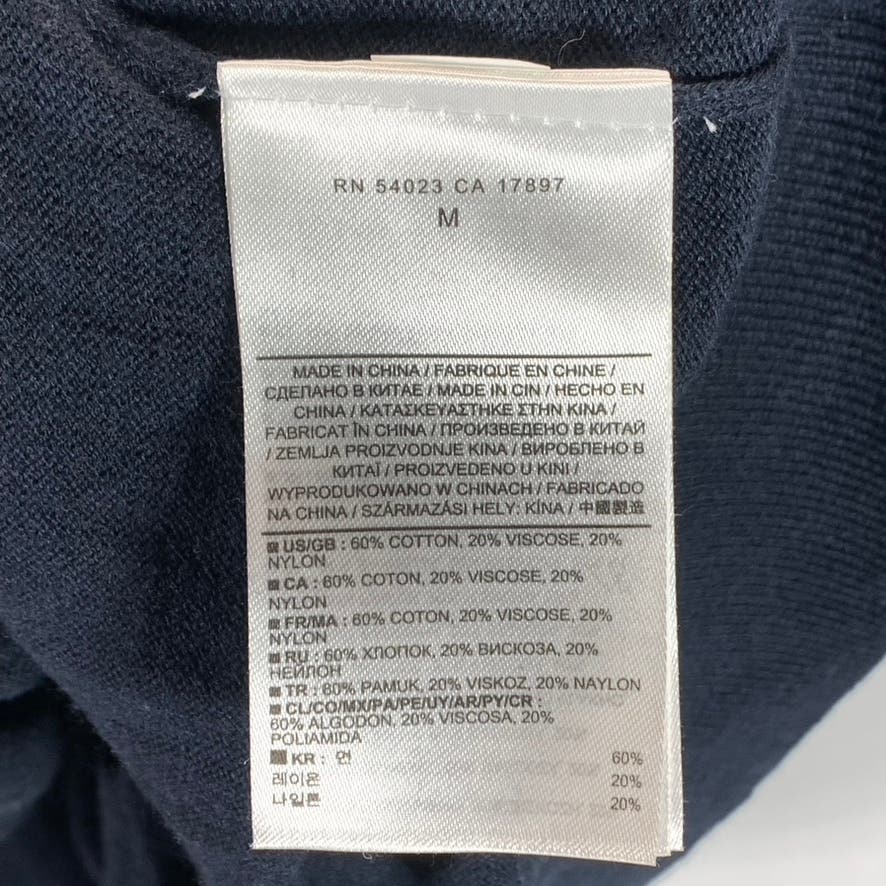 BANANA REPUBLIC Men's Navy Cotton-Blend V-Neck Pullover Sweater SZ M