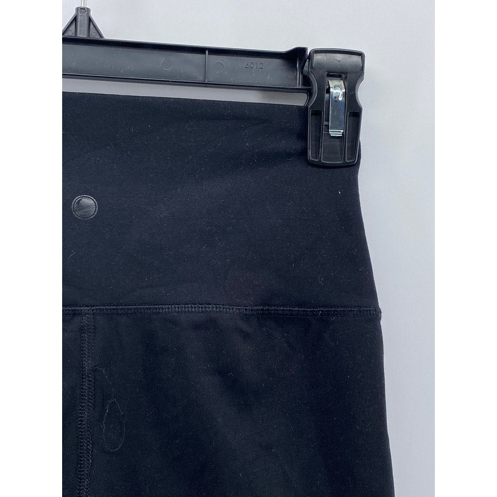 YOGALICIOUS LUX Women's Black Solid Everyday Casual Biker Shorts SZ S