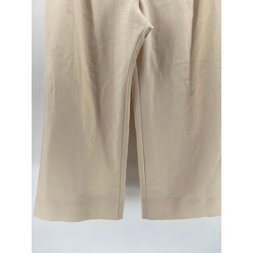 ABERCROMBIE & FITCH Women's Beige Solid Wide-Leg Cropped Pants SZ XL