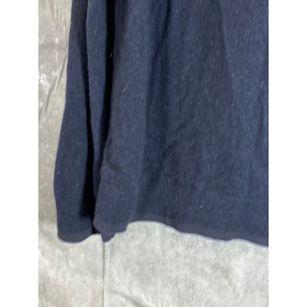 COS Men's Navy Wool Blend Crewneck Regular-Fit Pullover Sweater SZ XL