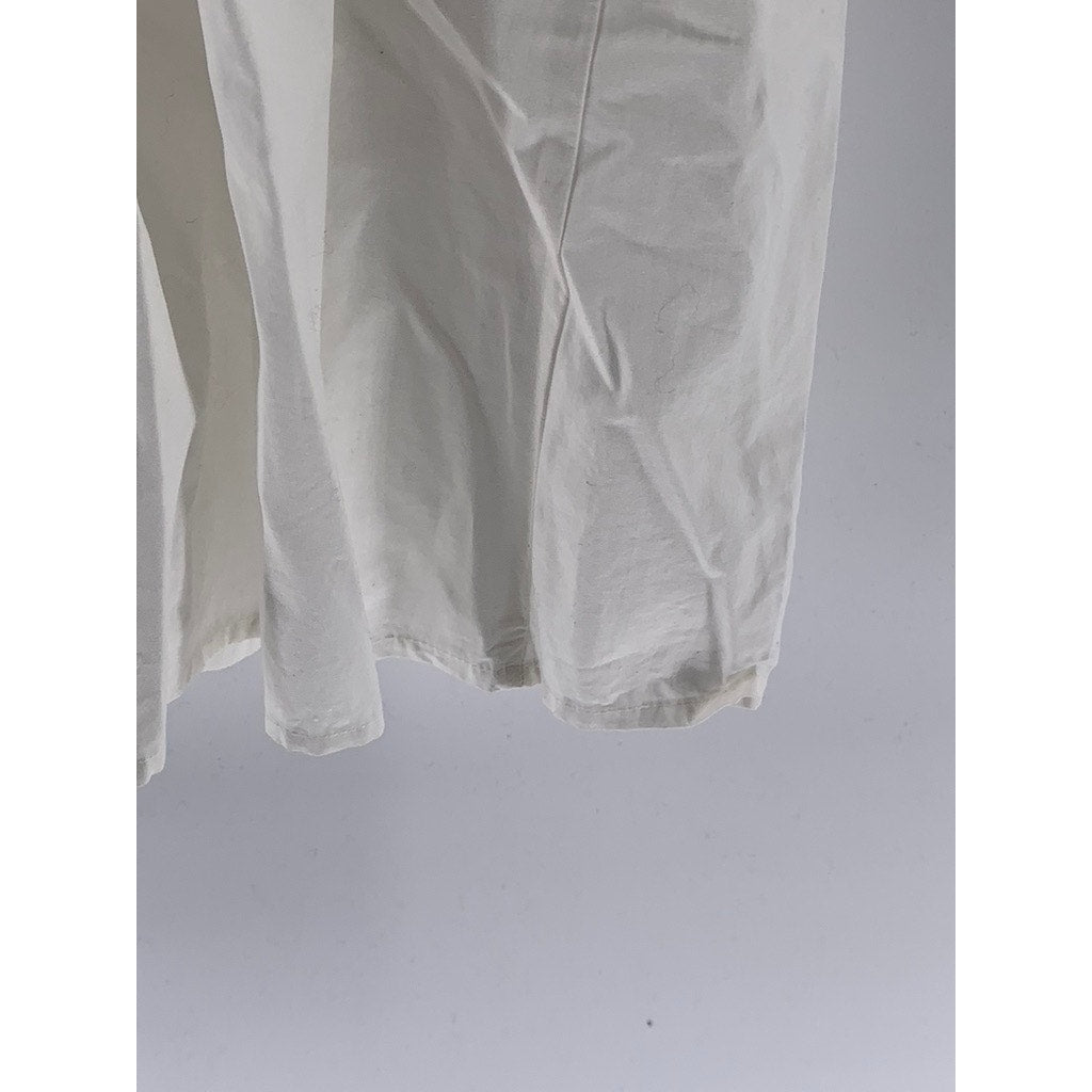 THE DROP Women's White Smocked Spaghetti Strap Fit & Flare Mini Dress SZ S