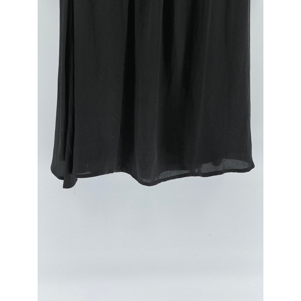 LE TEMPS DE CERISES Women's Black V-Neck Long Sleeve Elastic-Waist Dress SZ S