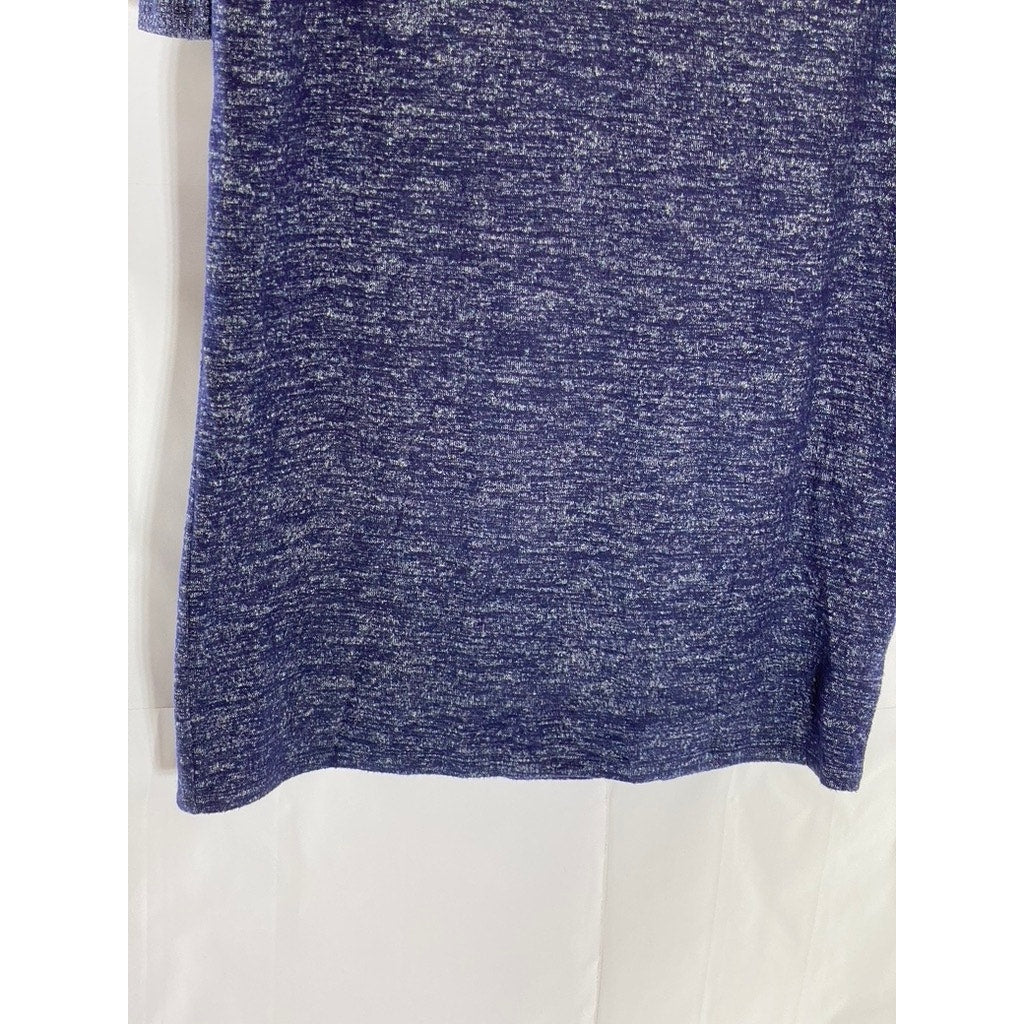 GAP Women's Navy Marl Softspun Cowl-Neck Long Sleeve Knit Sweater Dress SZ S