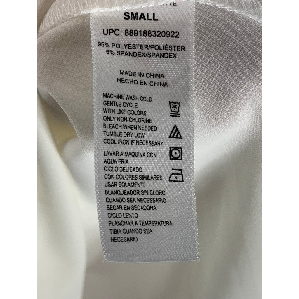 ABS By Allen Schwartz Women’s White/Black Crewneck Casual Tank Dress SZ S