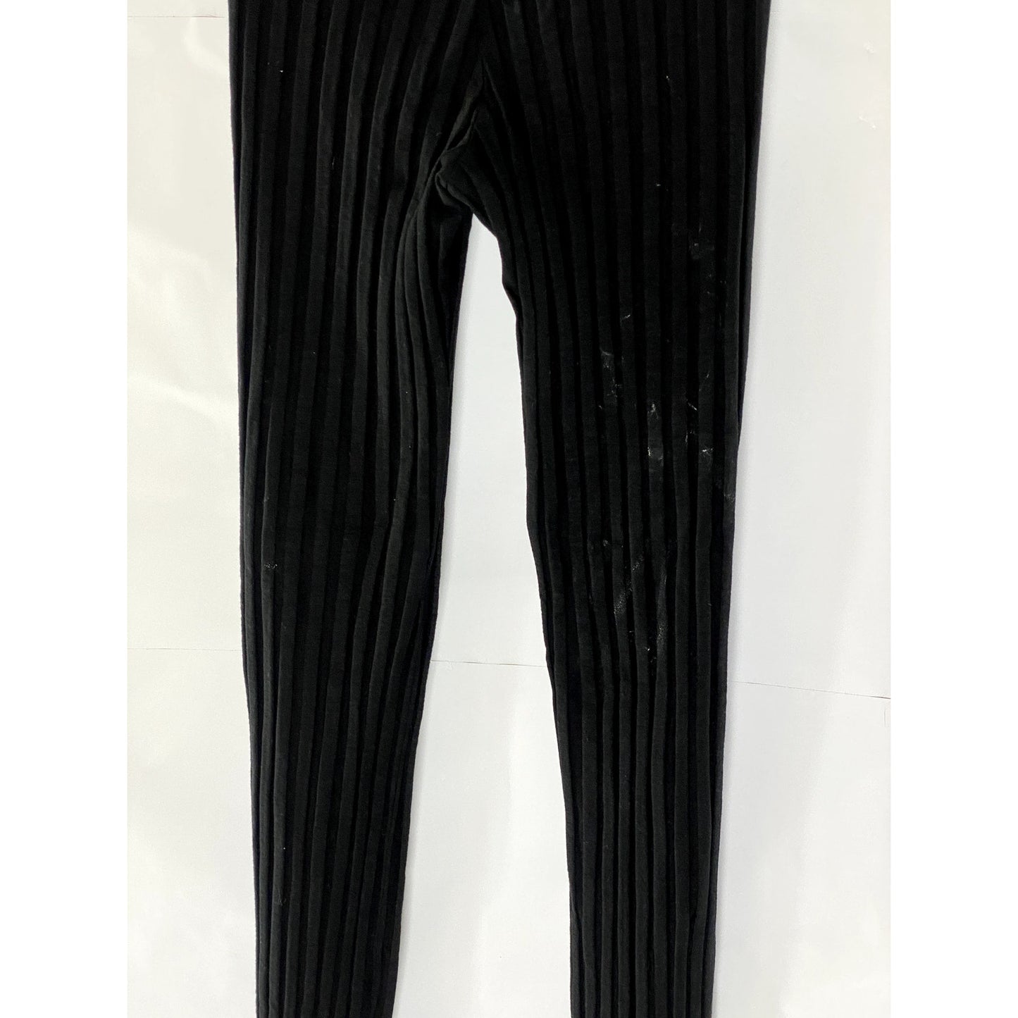 UNBRANDED Women's Black Ribbed Stretch Flare Pull-On Pant SZ S