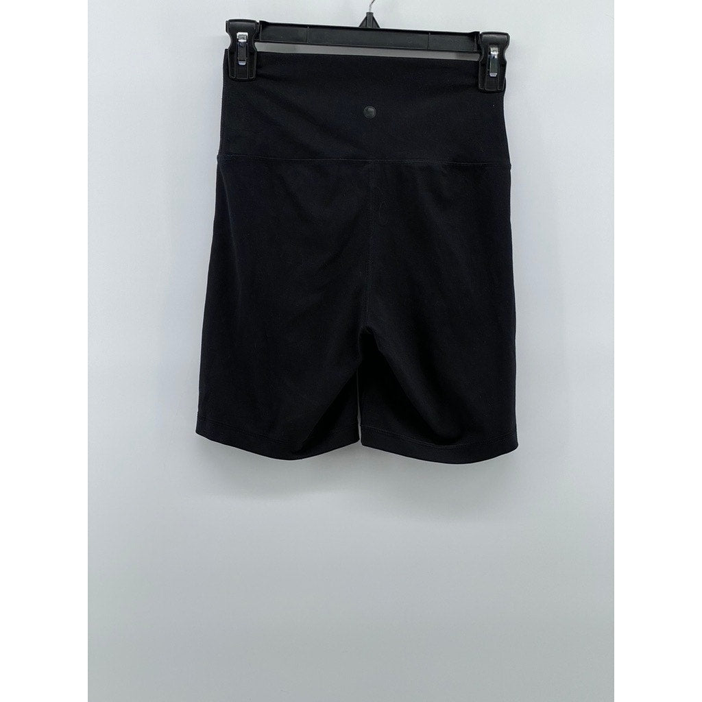 YOGALICIOUS LUX Women's Black Solid Everyday Casual Biker Shorts SZ S