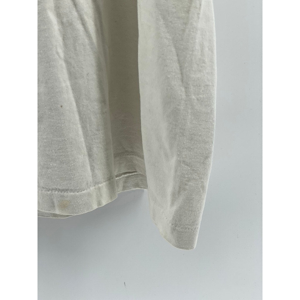 HANES Unisex Adult White Graphic Puerto Rico Crewneck Short Sleeve T-Shirt SZ XL