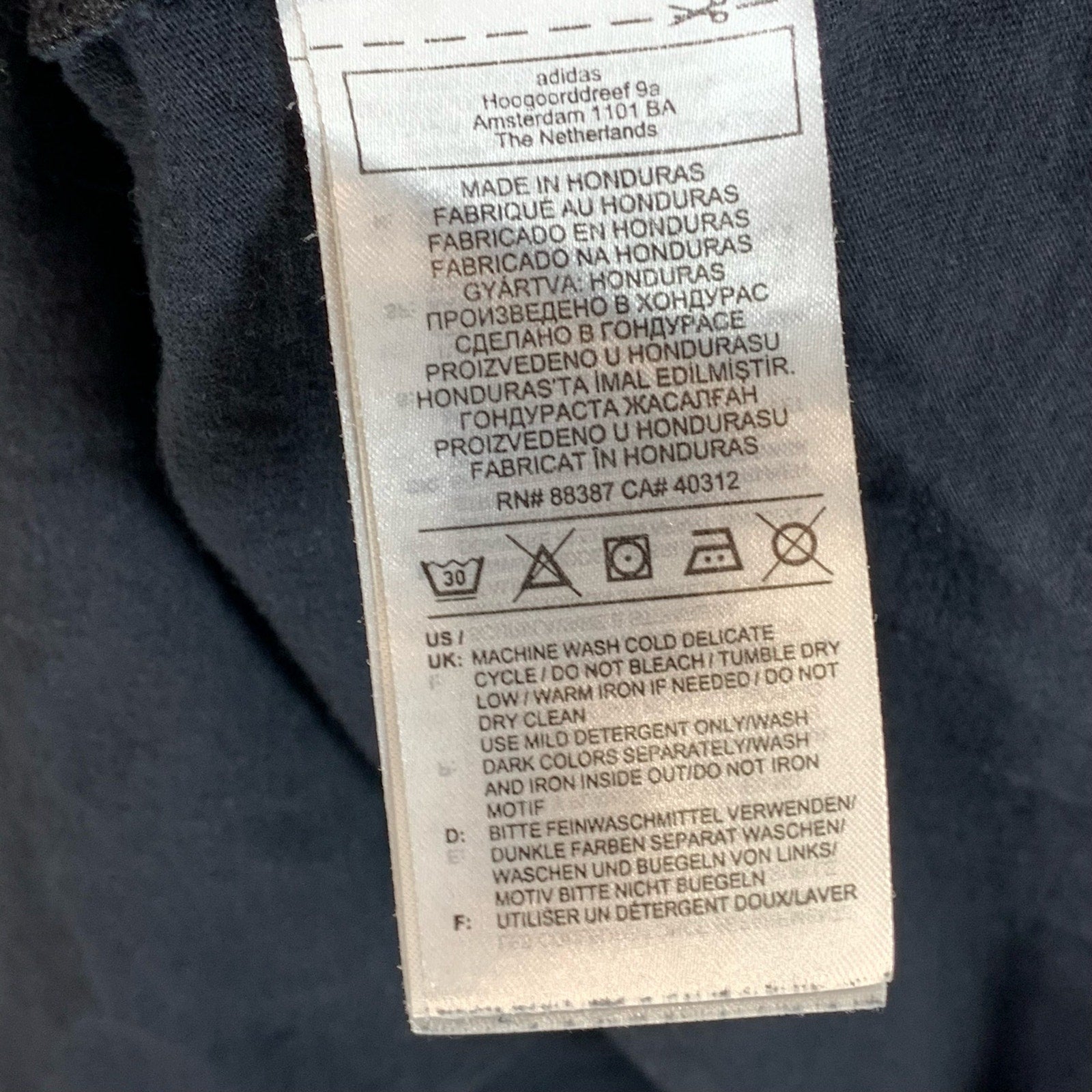 ADIDAS Men's Black Crewneck Essential Short Sleeve T-Shirt SZ L