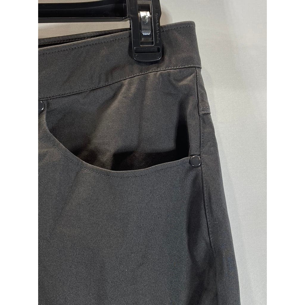 AVALANCHE Men's Black Solid Stretch Regular-Fit Pants SZ 38X30